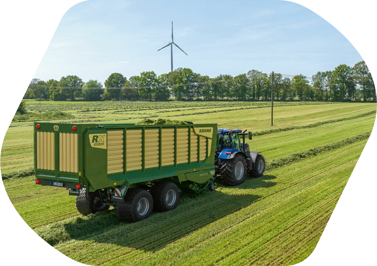 Sběrací vozy a vozy na přepravu řezanky RX