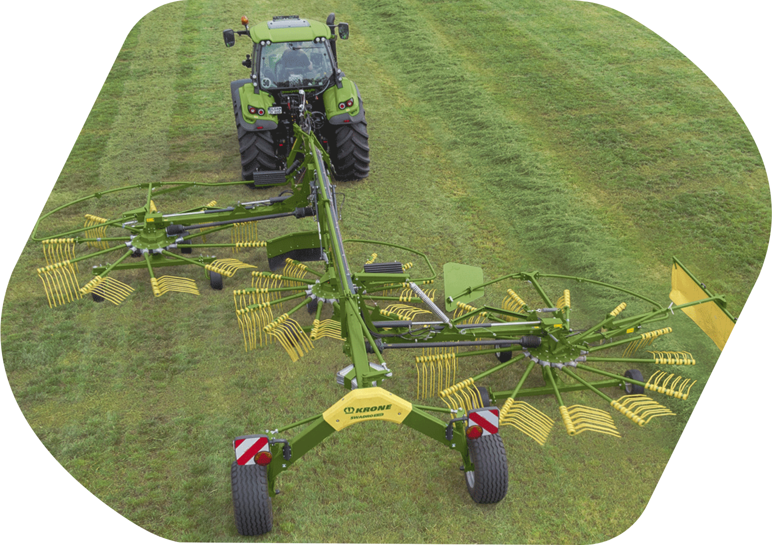 Rotorový shrnovač píce s bočním ukládáním řádku Swadro S a TS